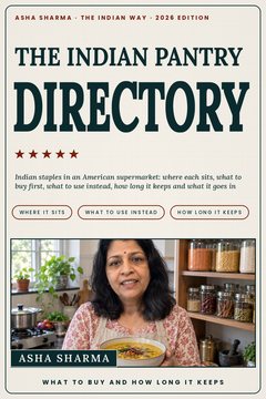Asha's Indian Kitchen cookbook, front cover